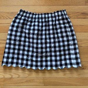 J. Crew Factory Buffalo Plaid Scalloped Skirt, 14
